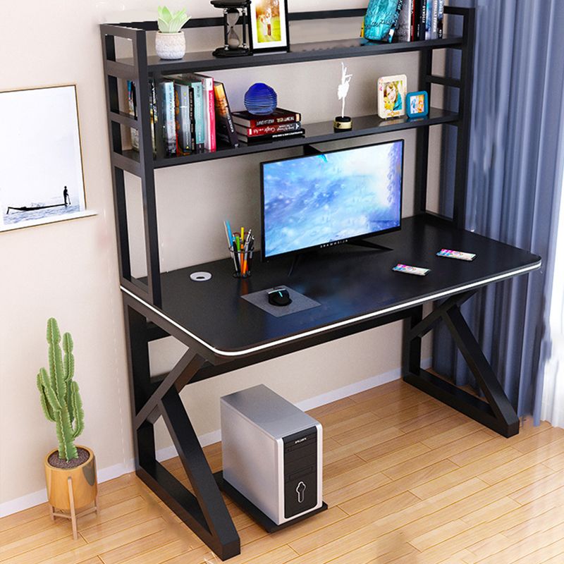 Contemporary Home Computer Desk Rectangular Wooden Gaming Desk