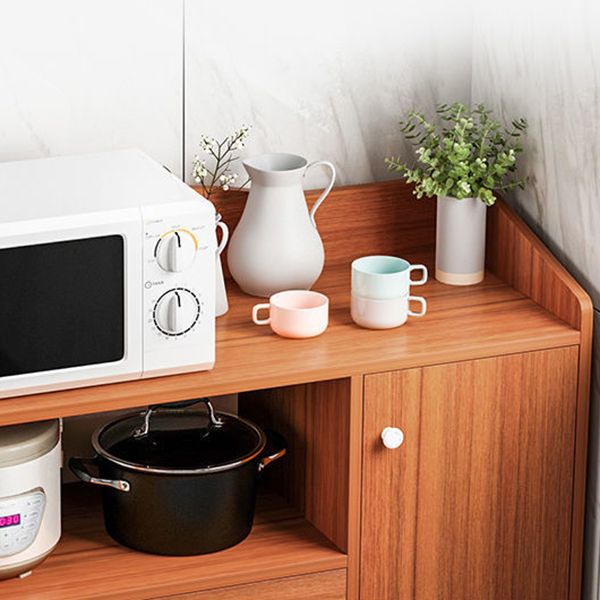 Contemporary Style Sideboard Engineered Wood Dining Sideboard with Storage