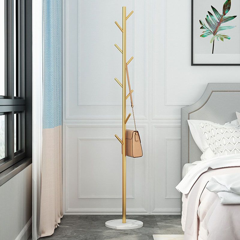 Gorgeous Hall Tree Free Standing Metal Coat Rack with Coat Hooks