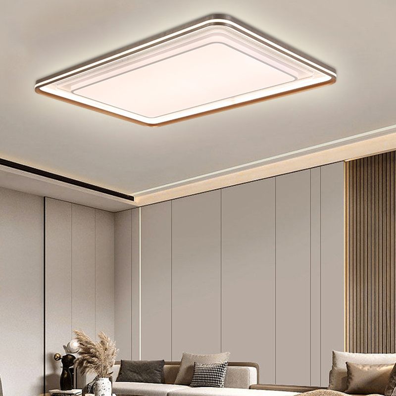 Modern Geometric Flush Mount Metal 1 Light Ceiling Light for Living Room