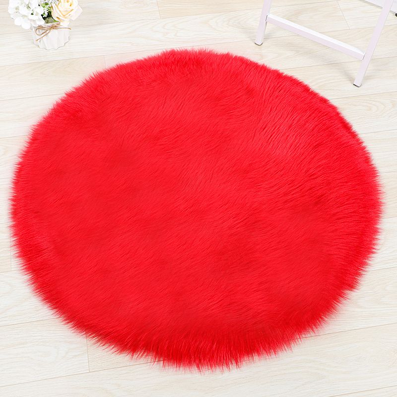 Multicolored Simplicity Rug Solid Shag Area Carpet Polypropylene Easy Care Rug for Home Decoration