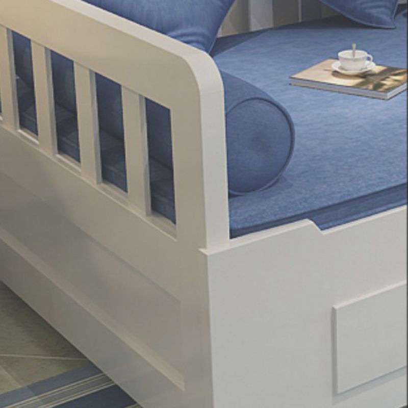 Modern 3 Drawers Daybed Solid Wood White/Natural Daybed with Mattress