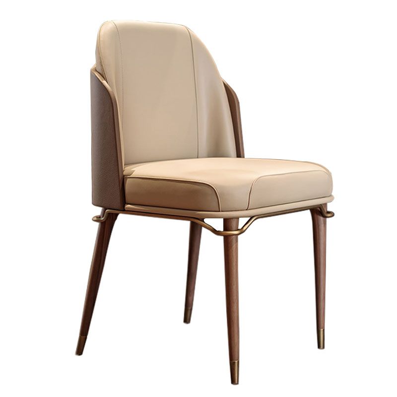 Glam Style Armless Chair Wood Parsons Side Chair for Kitchen 20"x20.8"x34.6"