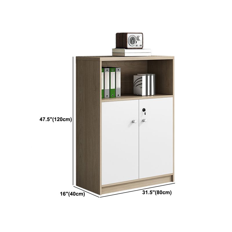 Modern Lateral Filing Cabinet Wood File Cabinet with Lock and Storage