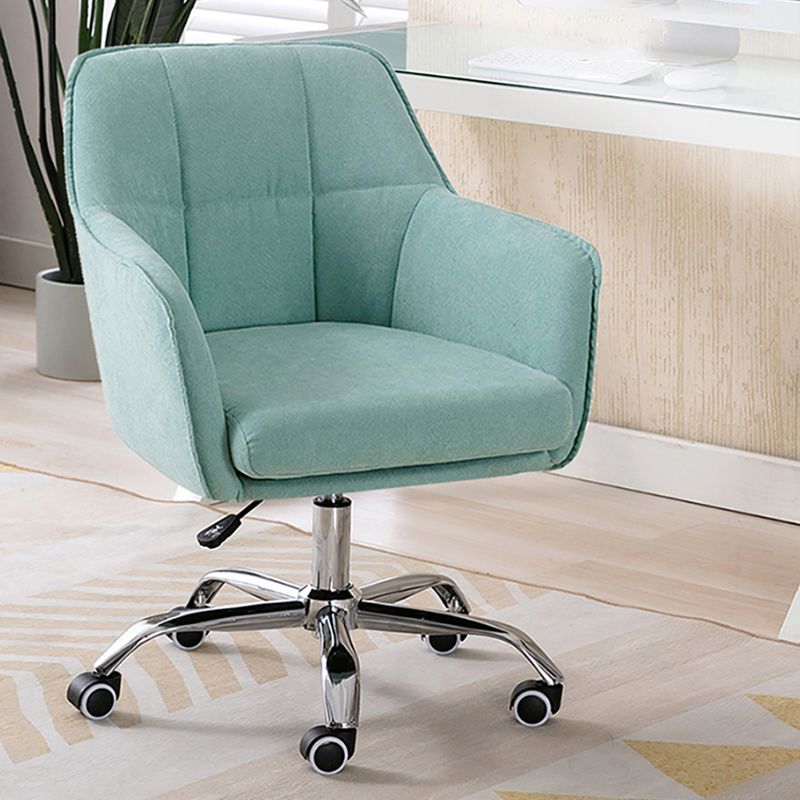 Armless Office Chair Distressing Ergonomic Desk Chair with Wheels