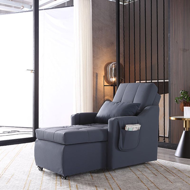 Scandinavian Standard Recliner Metal Solid Color Side Pockets Reclining