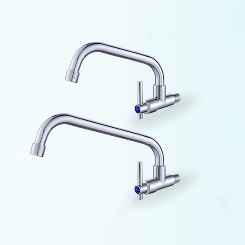 Modern Single Handle Kitchen Faucet Wall-mounted Water Faucet in Chrome