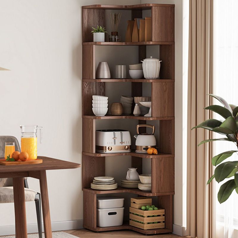 Scandinavian Open Back Shelf Bookcase with Shelves for Home Office