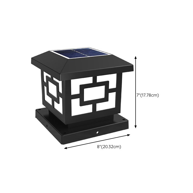 Modern Simple Plastic Pillar Lamp Cube Shape Waterproof Pillar Light for Outdoor