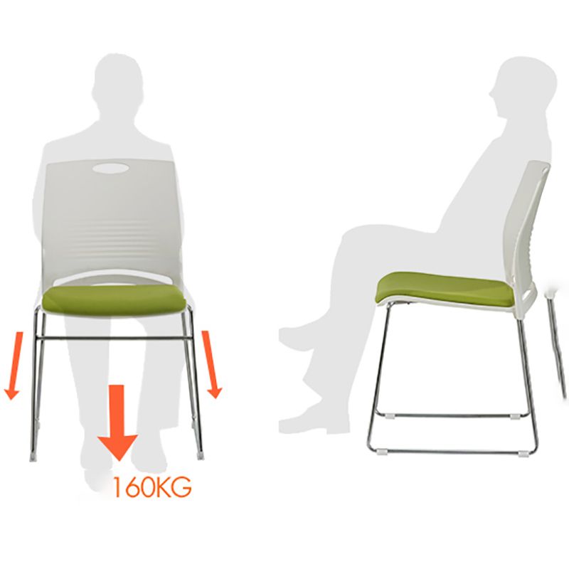 Low Back Armless Conference Chair Modern Lumbar Support Chair