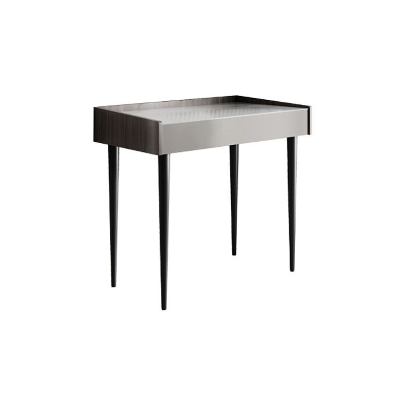 Contemporary Marble Office Desk Parsons With Metal Legs Writing Desk