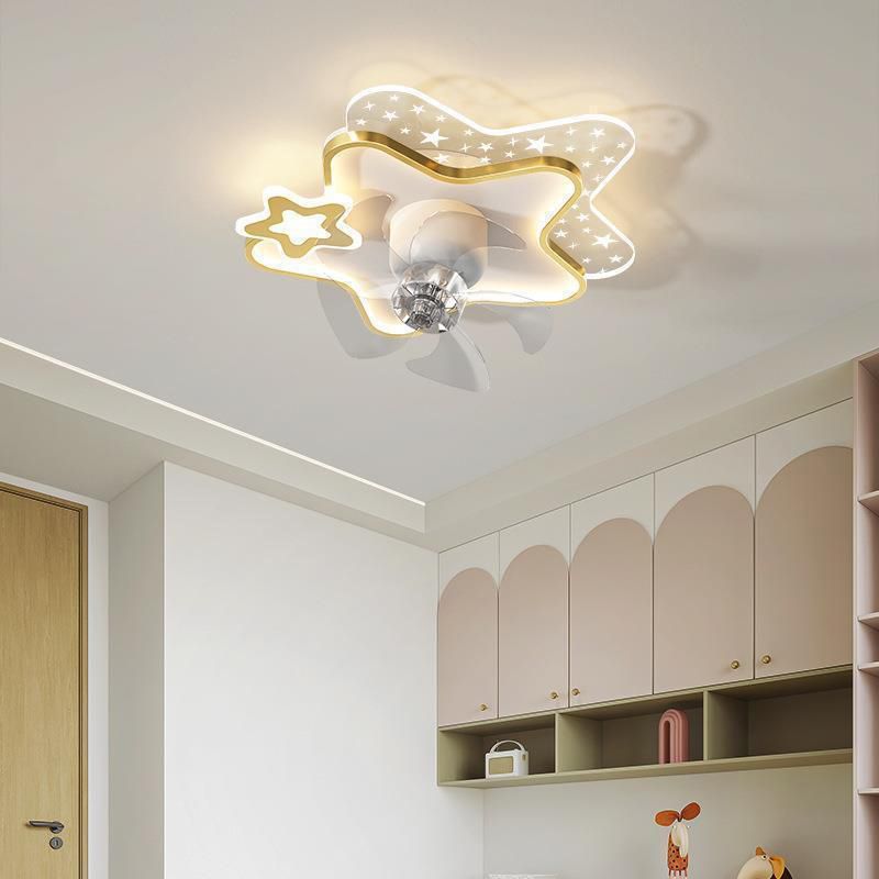 Cartoon Style Ceiling Fan Lamp Acrylic Ceiling Fan Light for Children's Room