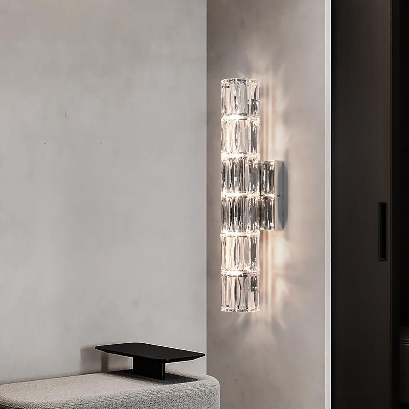 Post-Modern Wall Light Fixtures Clear Glass Indoor Wall Sconce Lighting