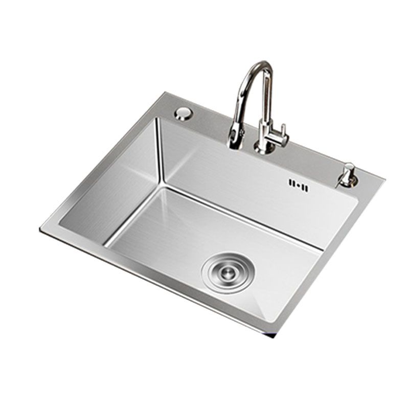 Modern Workstation Sink Stainless Steel with Drain Assembly and Faucet Kitchen Sink