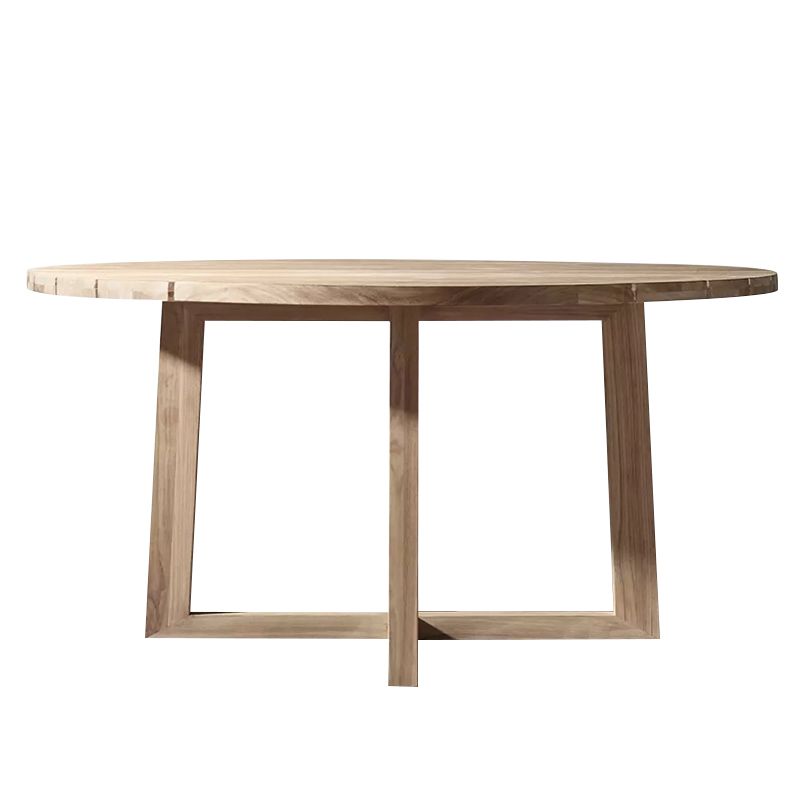 Teak Wood Dining Table Mildew Resistant Solid Wood Patio Table