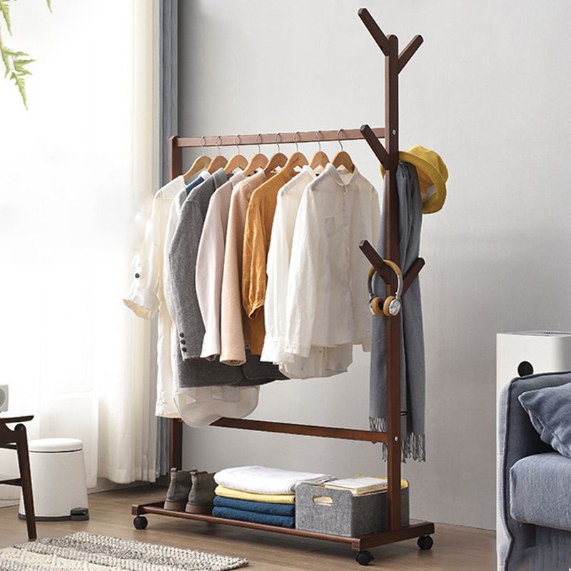 A Shelf Entryway Kit Hall Tree Hooks and Clothes Rail Engineered Wood Coat Hanger