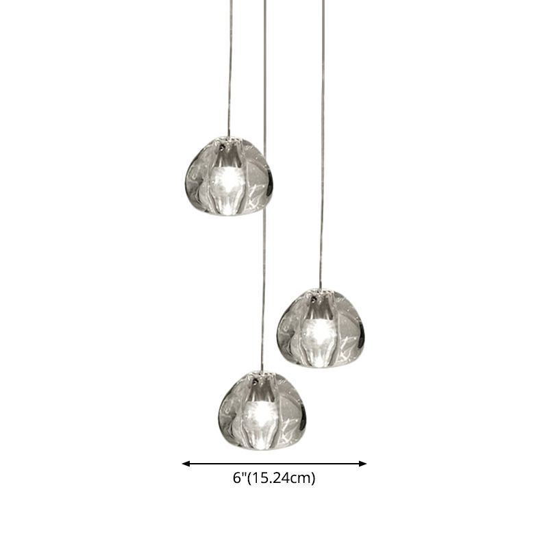 Heldere bubbelglas mini hanglamp moderne Noordse LED Round Trap Hanging Lamp