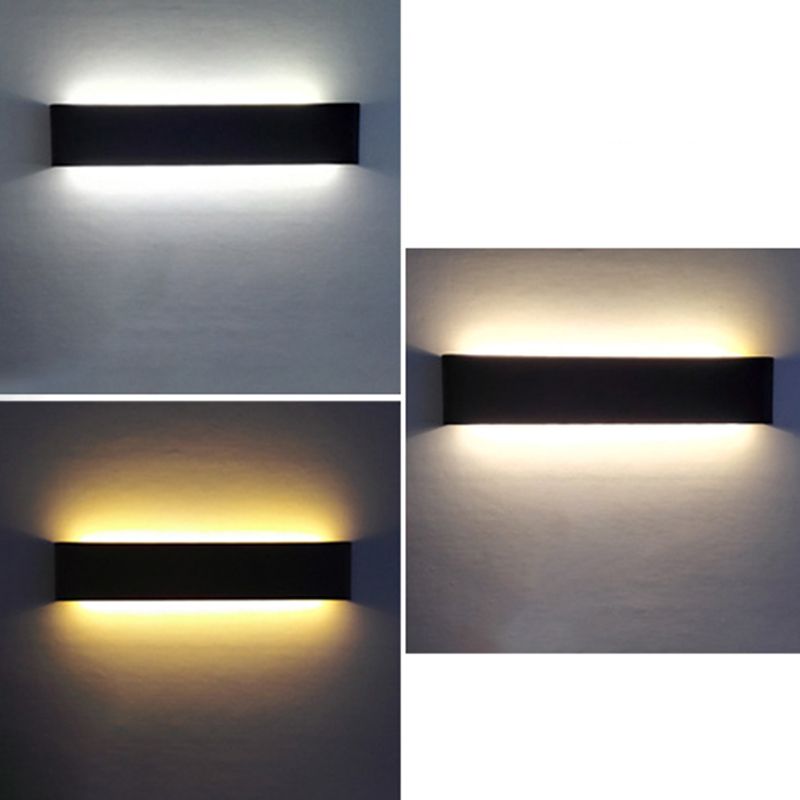 Modern Minimalist Style Rectangle Wall Mounted Vanity Lights Metal Vanity Fixtures