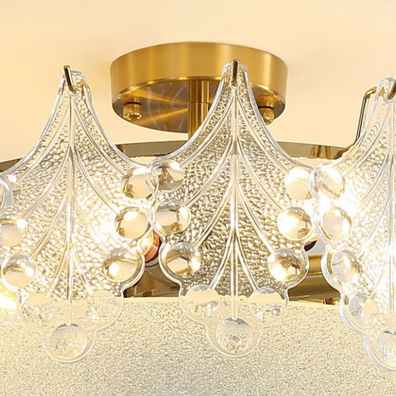 Creative Ceiling Light Modern Glass Flush Mount Light Fixture for Bedroom