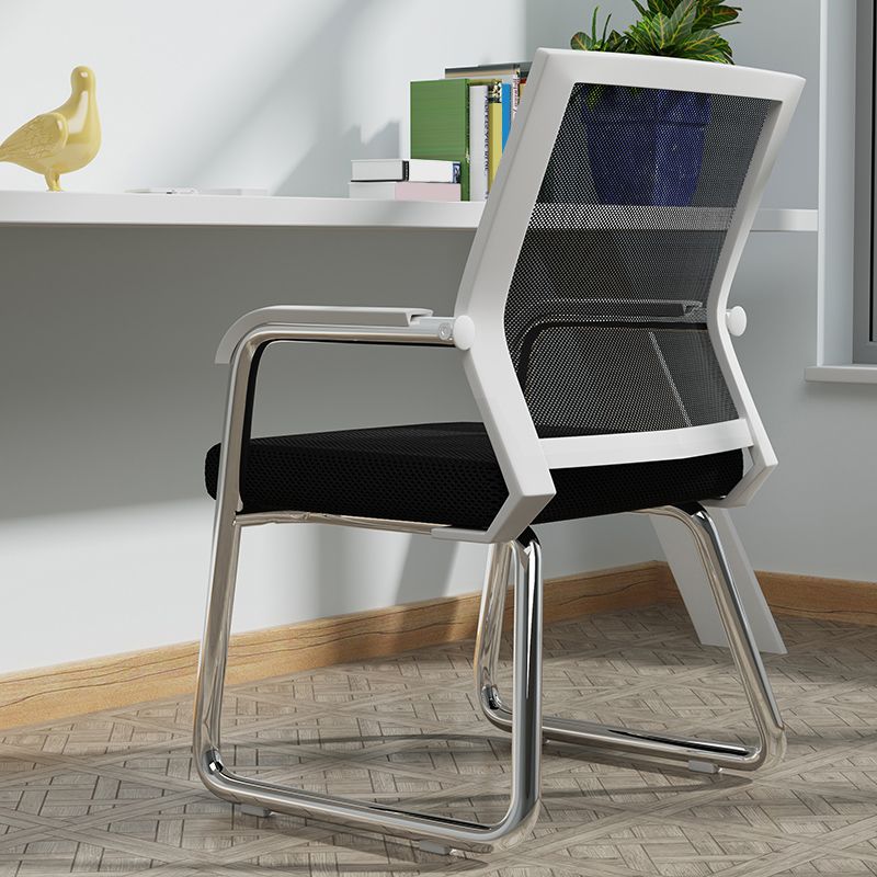 Mid Back Office Chair Plastic Frame Desk Chair with Sled Base