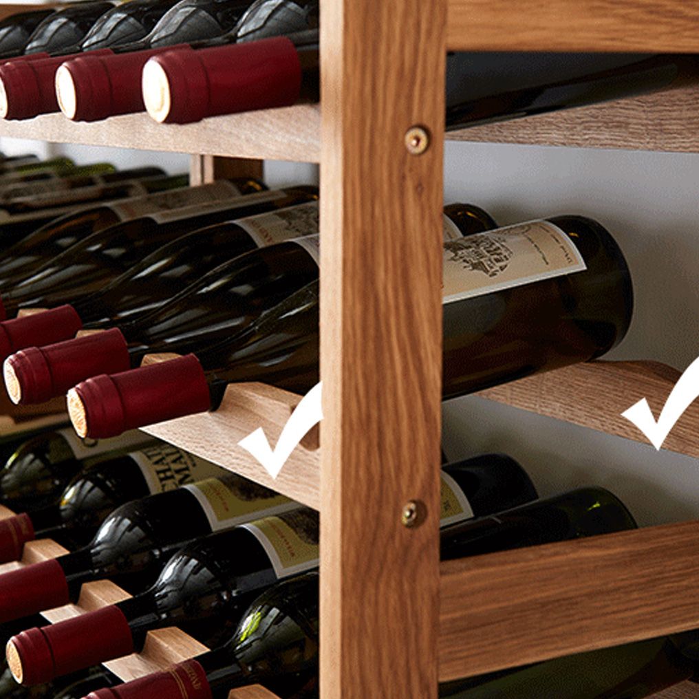 Modern Floor Wine Bottle Rack Solid Wood Wine Bottle Rack for Home