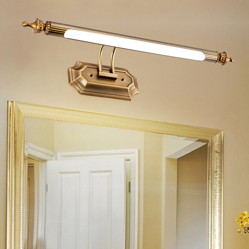 Mid-Century Cylindrical Wall Mounted Vanity Lights Copper Vanity Lighting Fixtures for Bathroom