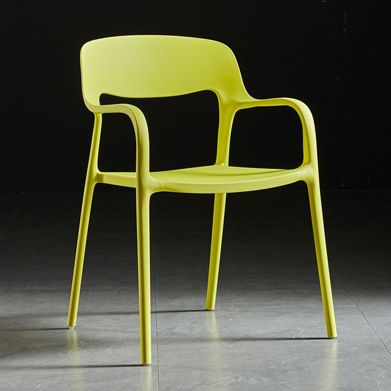 Contemporary Style Chair Arm Chair for Kitchen with Plastic Legs