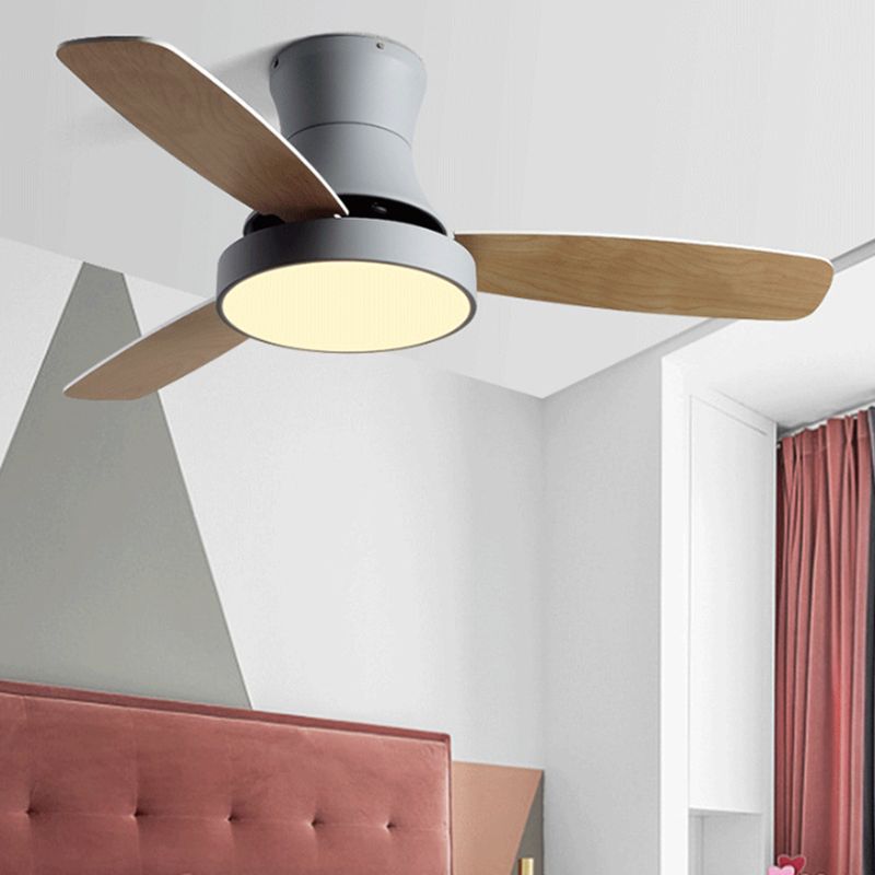 Contemporary Ceiling Fan Light Fixture Colorful LED Ceiling Lamp for Bedroom