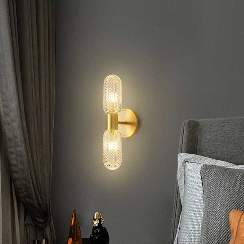 2-Light Unique Shape Wall Mounted Light Modern Sconce Light Fixture for Washroom