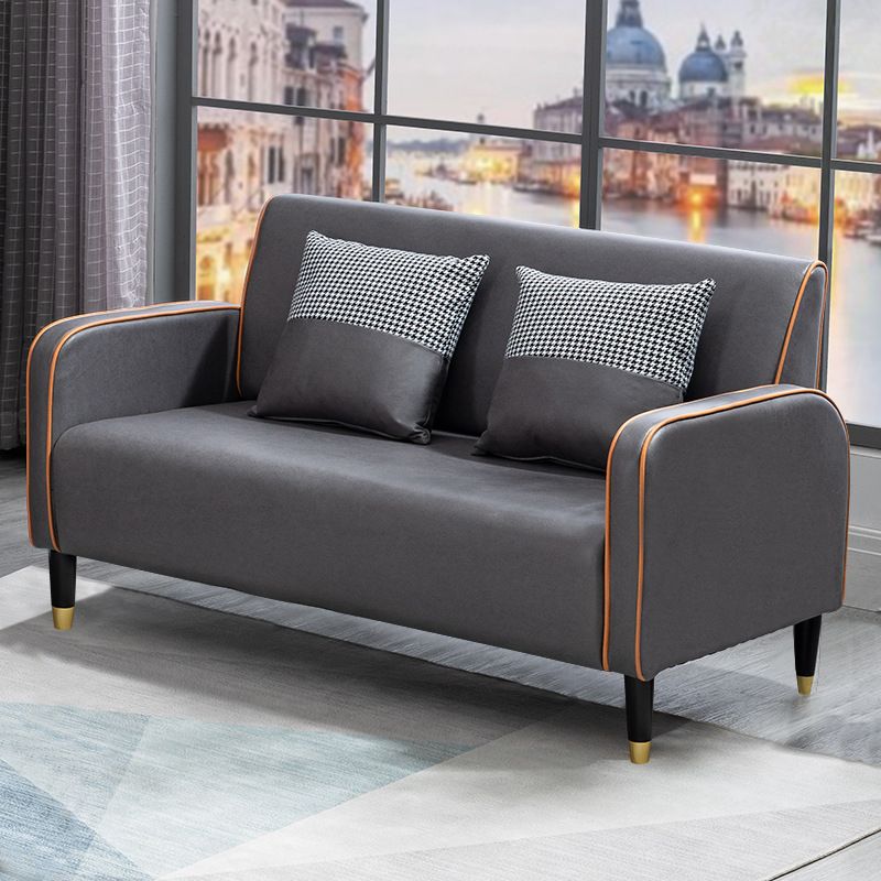 Scandinavian Tight Back Loveseat Square Arm Sofa for Apartment