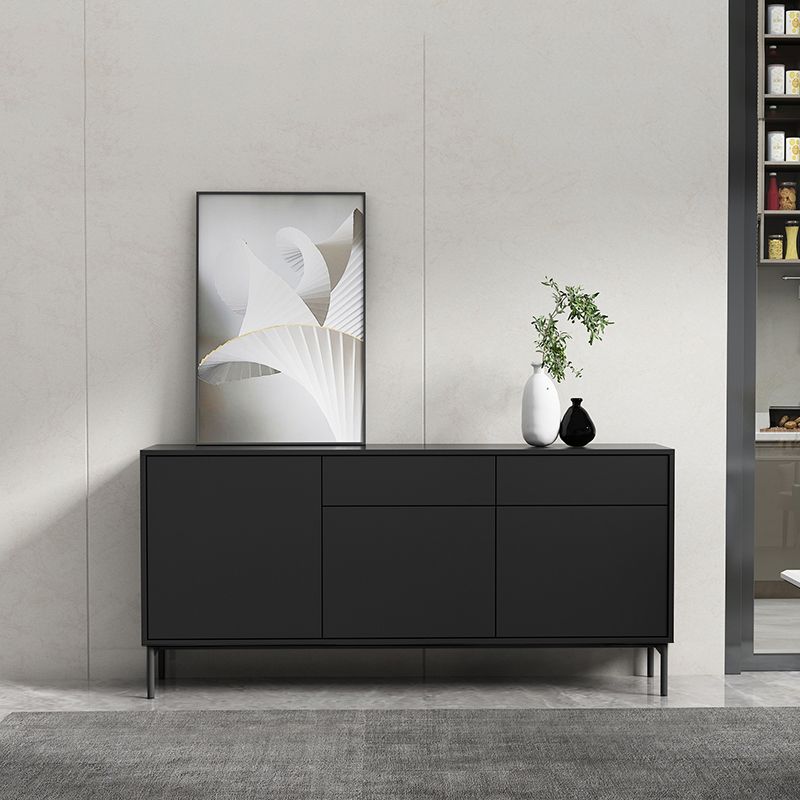 Modern Rectangle Storage Cabinet Sideboard Wooden Sideboard with Drawers and Doors