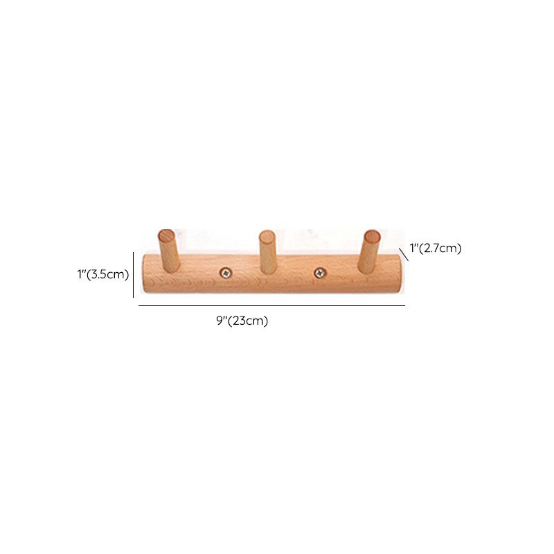 Modern Entryway Kit Wood Wall-Mounted with Hooks Coat Hanger