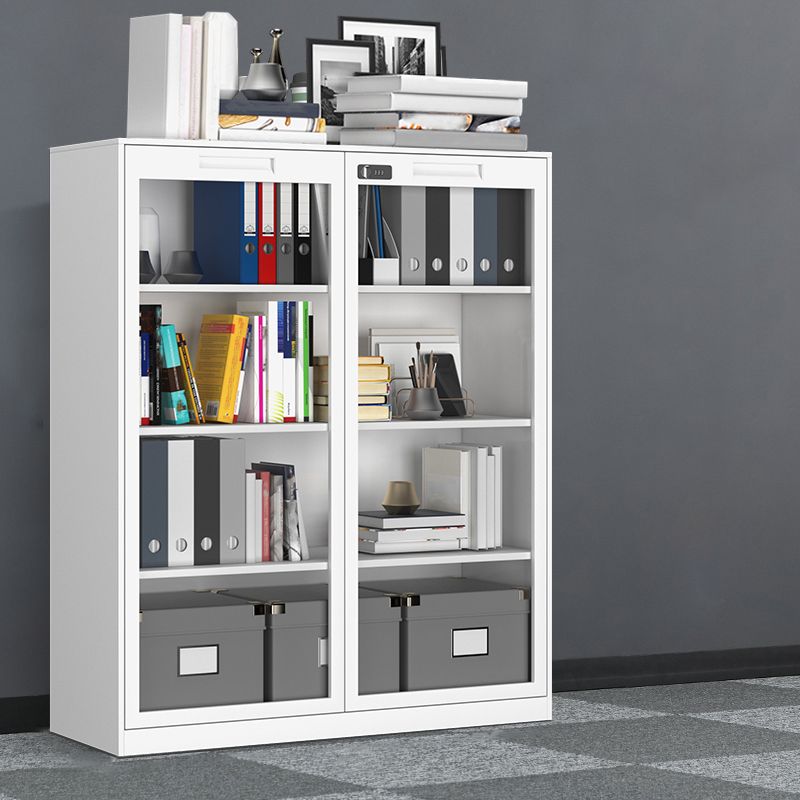 Modern Style Vertical Filing Cabinet Glass Filing Cabinet with Locking Storage