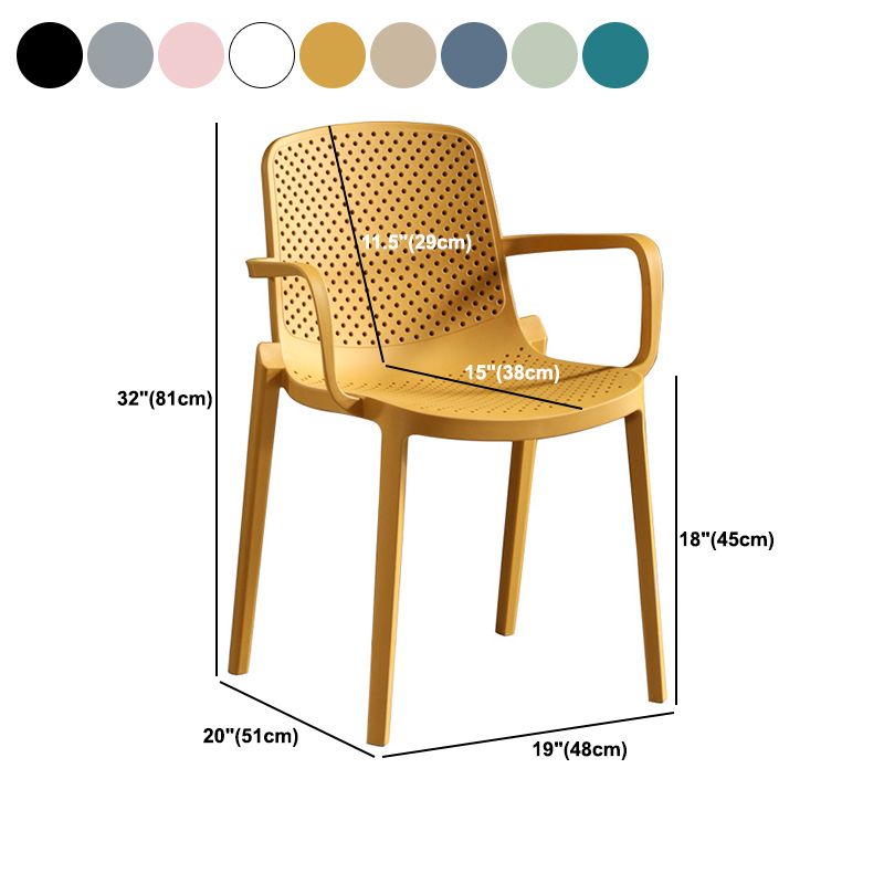 Contemporary Plastic Chair Parsons Chair in Matte Finish for Home