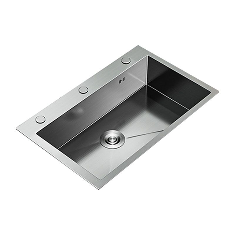 Classic Style Kitchen Sink Stainless Steel 3 Holes Kitchen Sink with Drain Strainer Kit