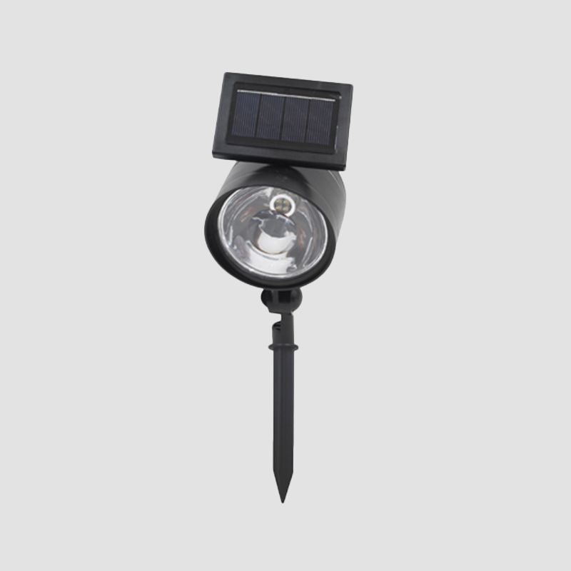 Magnifier Garden LED Stake Spot Lamp Plastic Artistic Solar Lawn Lighting in Black