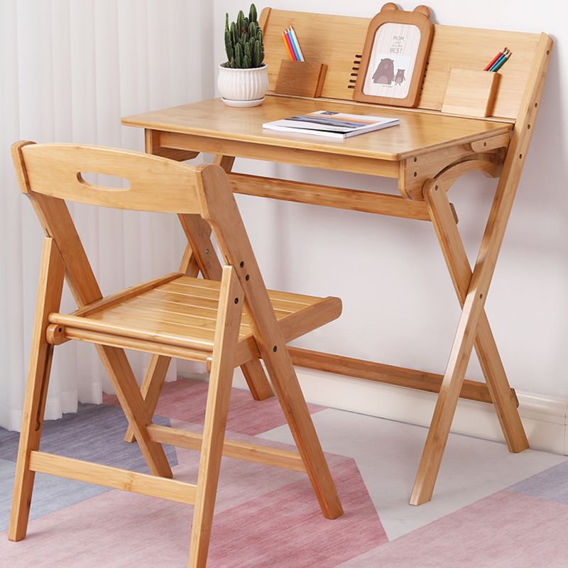 Wood Lap Desk and Chair Kids Writing Desk in Natural Child Desk