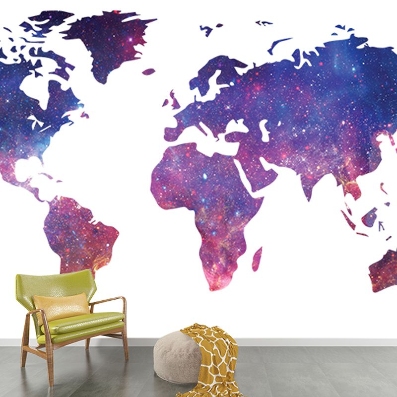 Eco-friendly Photography Map Wallpaper Living Room Wall Mural