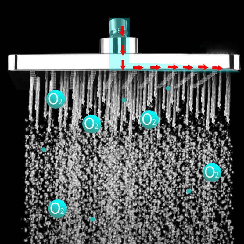 Bathroom Standard Shower Head Rain Fall Square Ceiling Mounted Shower Head