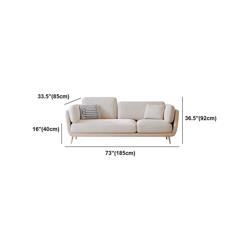 Velvet Pillow Top Arm Sofa with Pillow Back for Living Room 36.22" H