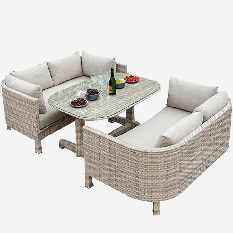 Modern Outdoor Loveseat No Distressing Outdoor Patio Sofa with Cushions