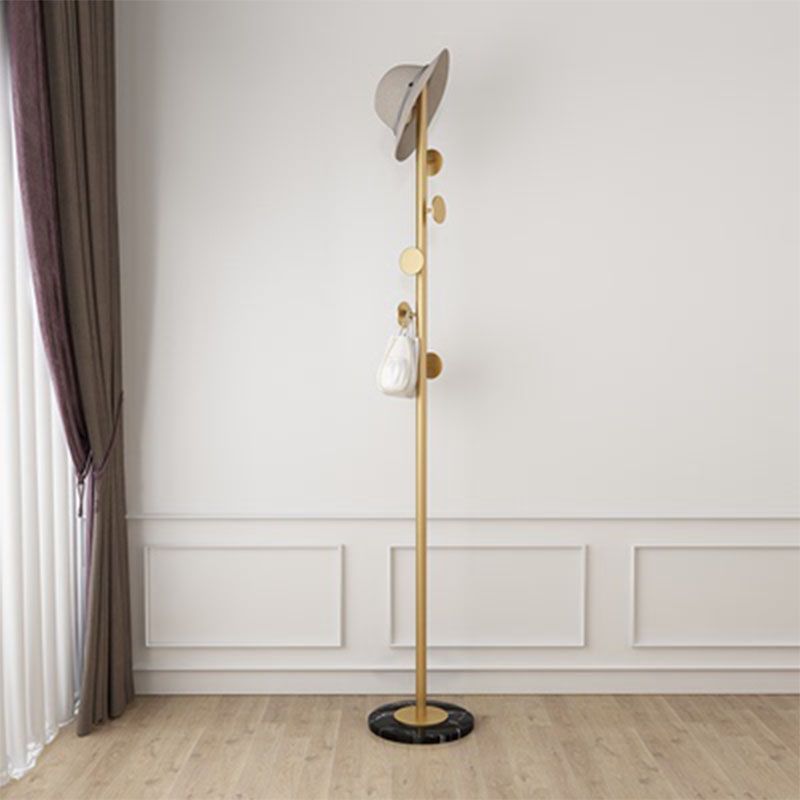 Luxurious Hall Tree Free Standing Metal Coat Rack with Coat Hooks