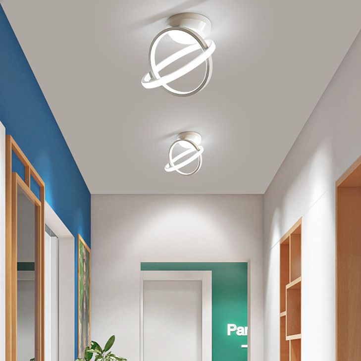 Circle Semi Flush Mount Leuchte ultra-intensive Metall Deckenleuchten für den Flur