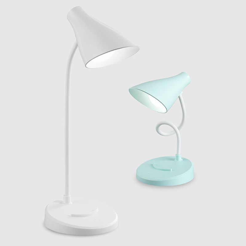 Étude LED conique Lumière Macaron Plastique Kids Room Touch Control Table Light