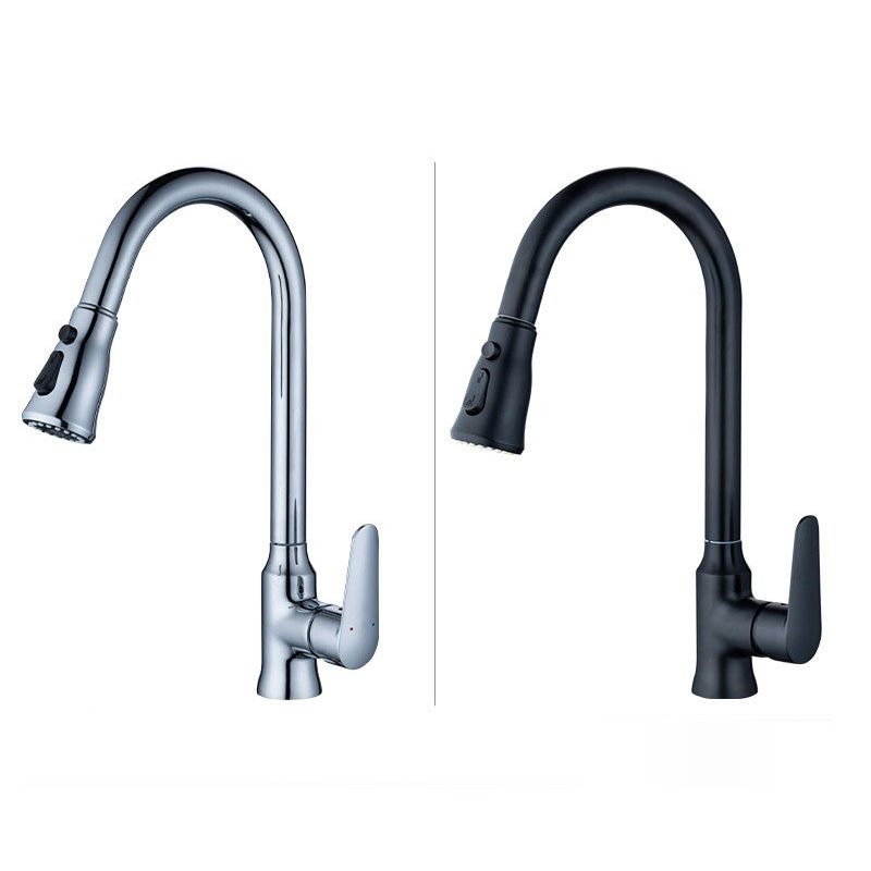 Modern 1-Handle Faucet with Pull out Sprayer with Water Dispenser Copper Faucet