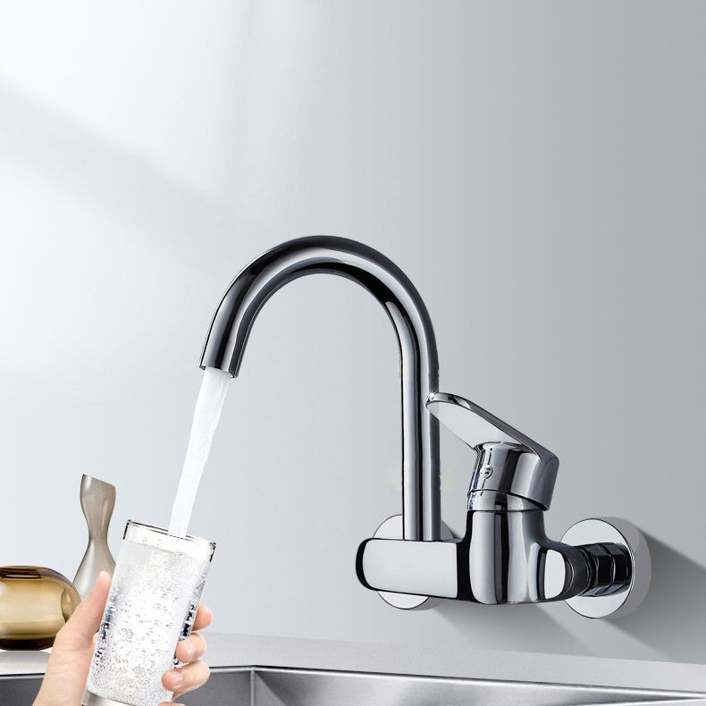 Single Handle Pull-down Kitchen Faucet Nickel Bar Faucet with Accessories