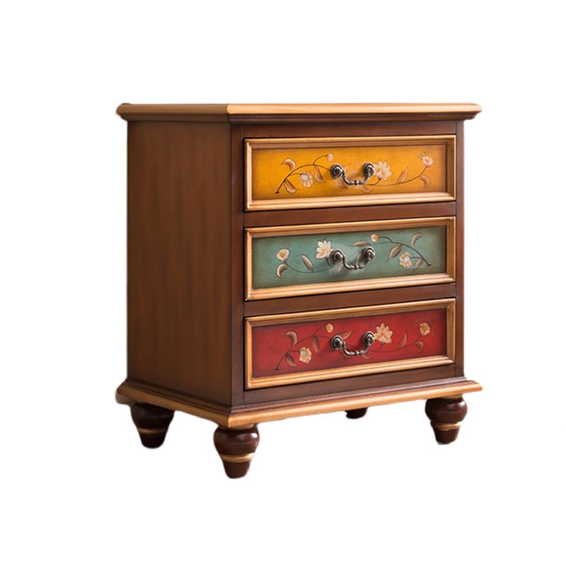 Traditional Vertical Chest Wooden Storage Chest with Drawers for Bedroom