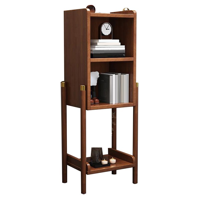 Open Storage Bed Nightstand Solid Wood Bedside Cabinet for Bedroom