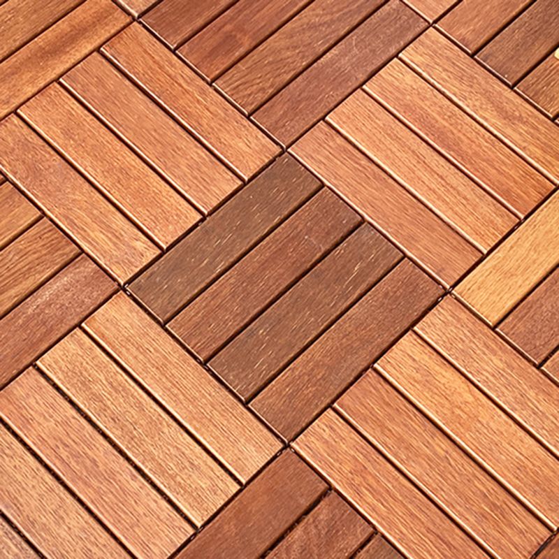 Tradition Teak Floor Tile Water Resistant Click Lock Wooden Floor for Living Room