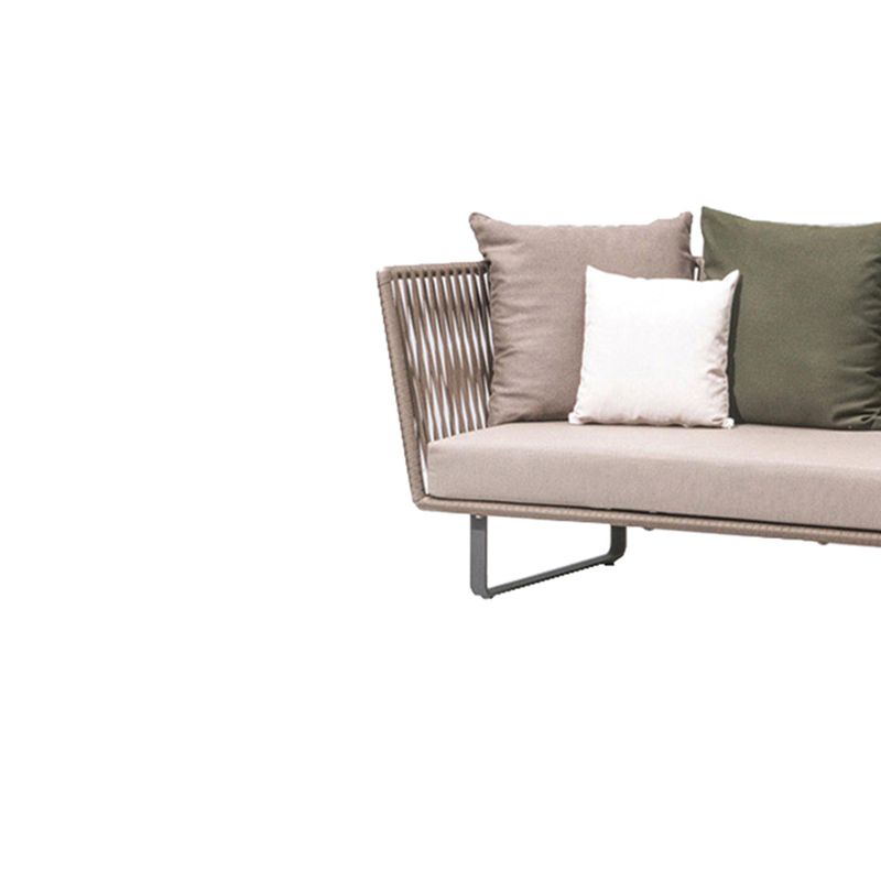 Modern Farmhouse Style Outdoor Sofa Tuxedo Arm Loveseat Seating